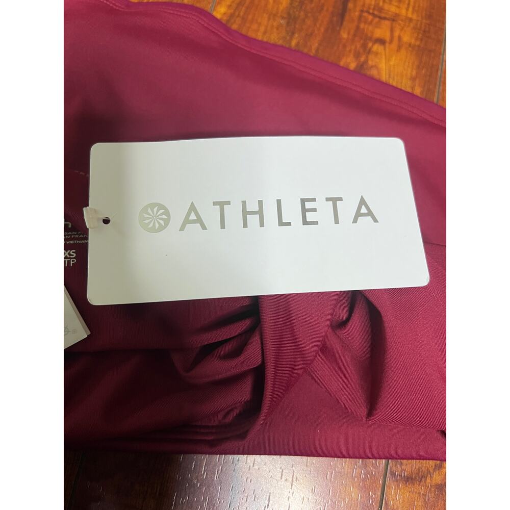 Athleta Tidal Swim Skirt Women XXS Burgundy Quick Dry UPF NWT tennis - Picture 8 of 10